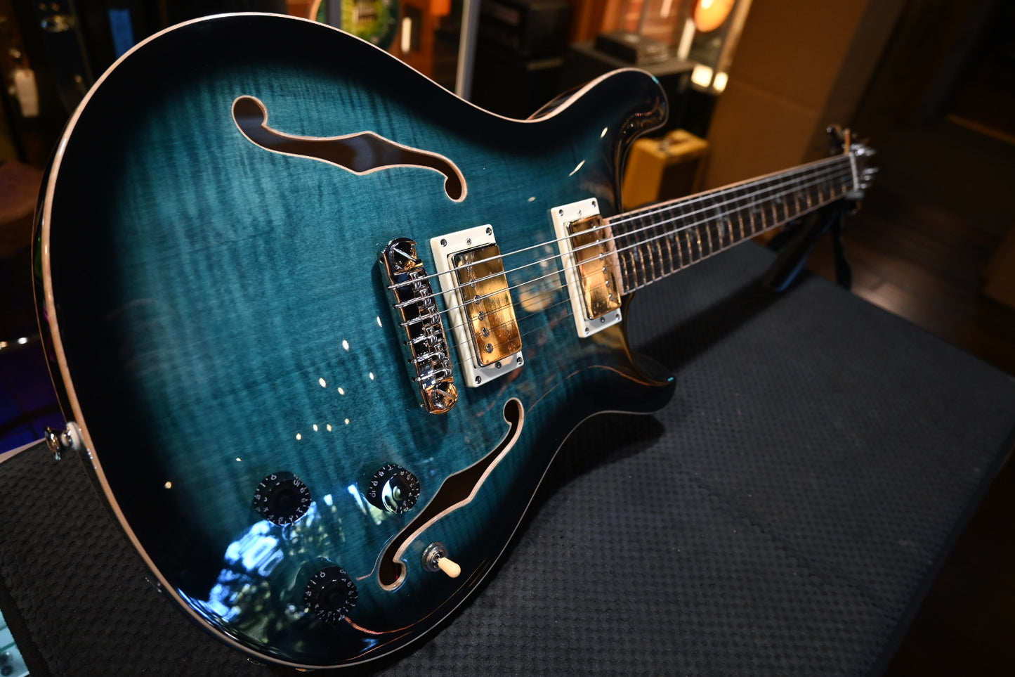 PRS SE Hollowbody II Piezo - Peacock Blue Guitar #1142