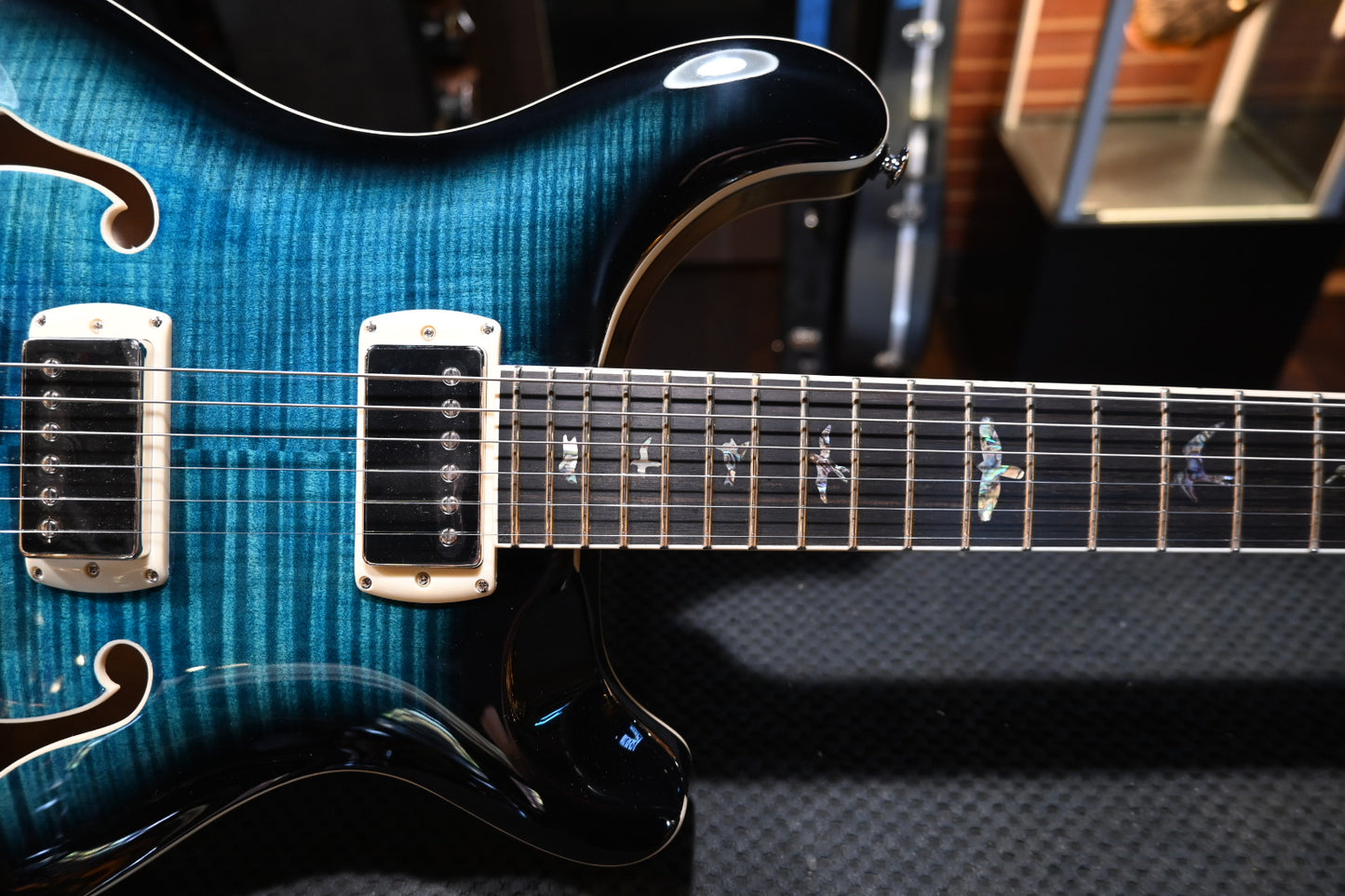 PRS SE Hollowbody II Piezo - Peacock Blue Guitar #0136
