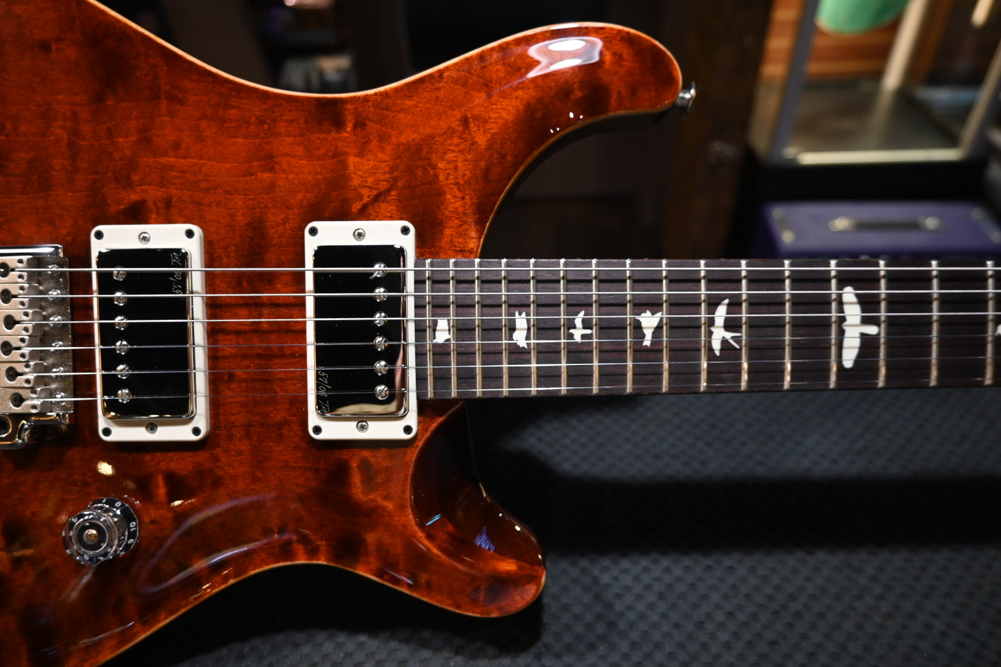 PRS Wood Library CE 24 Quilt - Tortoise Shell Guitar #7888