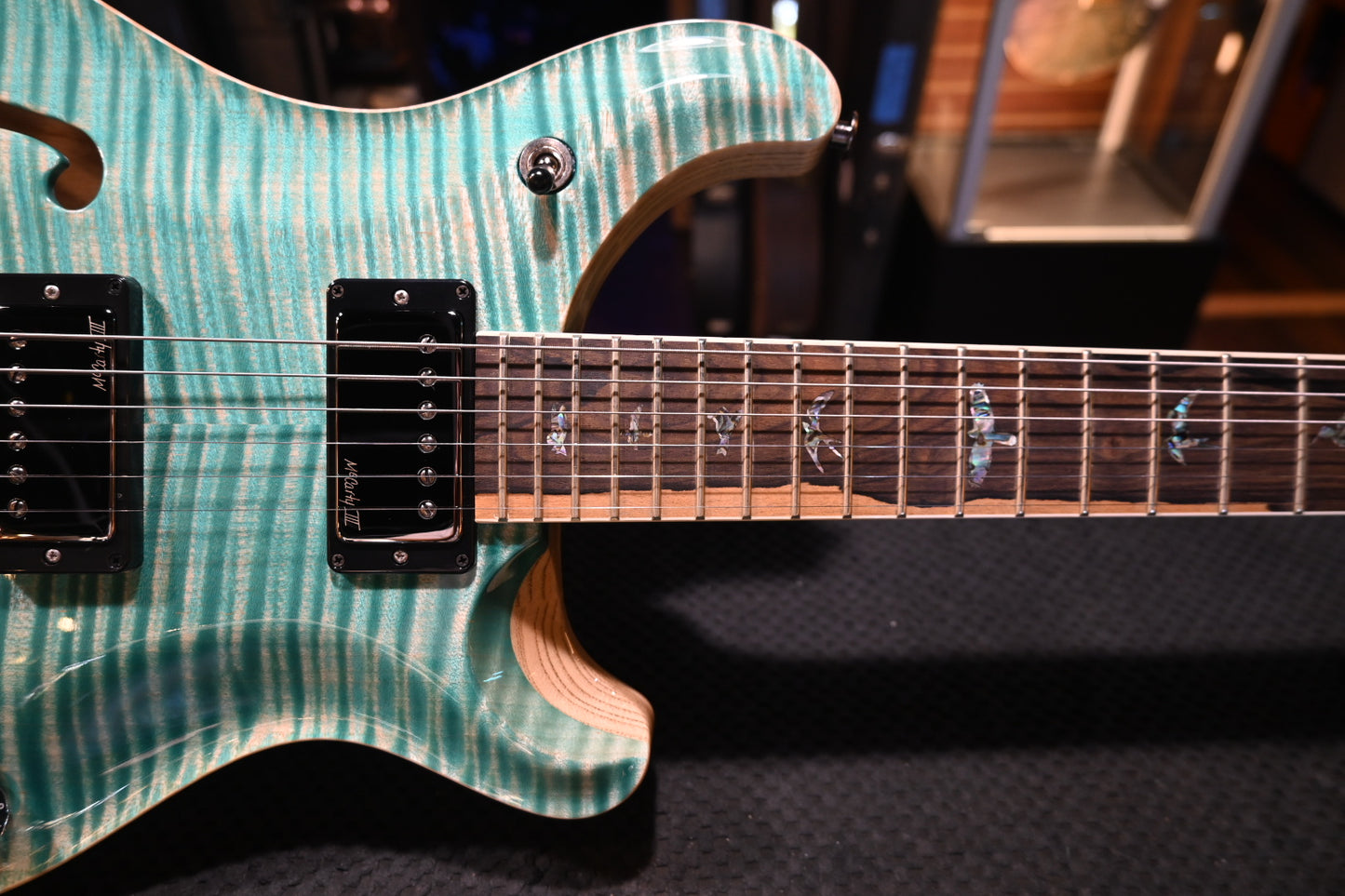 PRS Wood Library McCarty 594 Semi-Hollow Danville Music 35th Anniversary Artist Top - Bahamian Blue Guitar #8199 - Danville Music