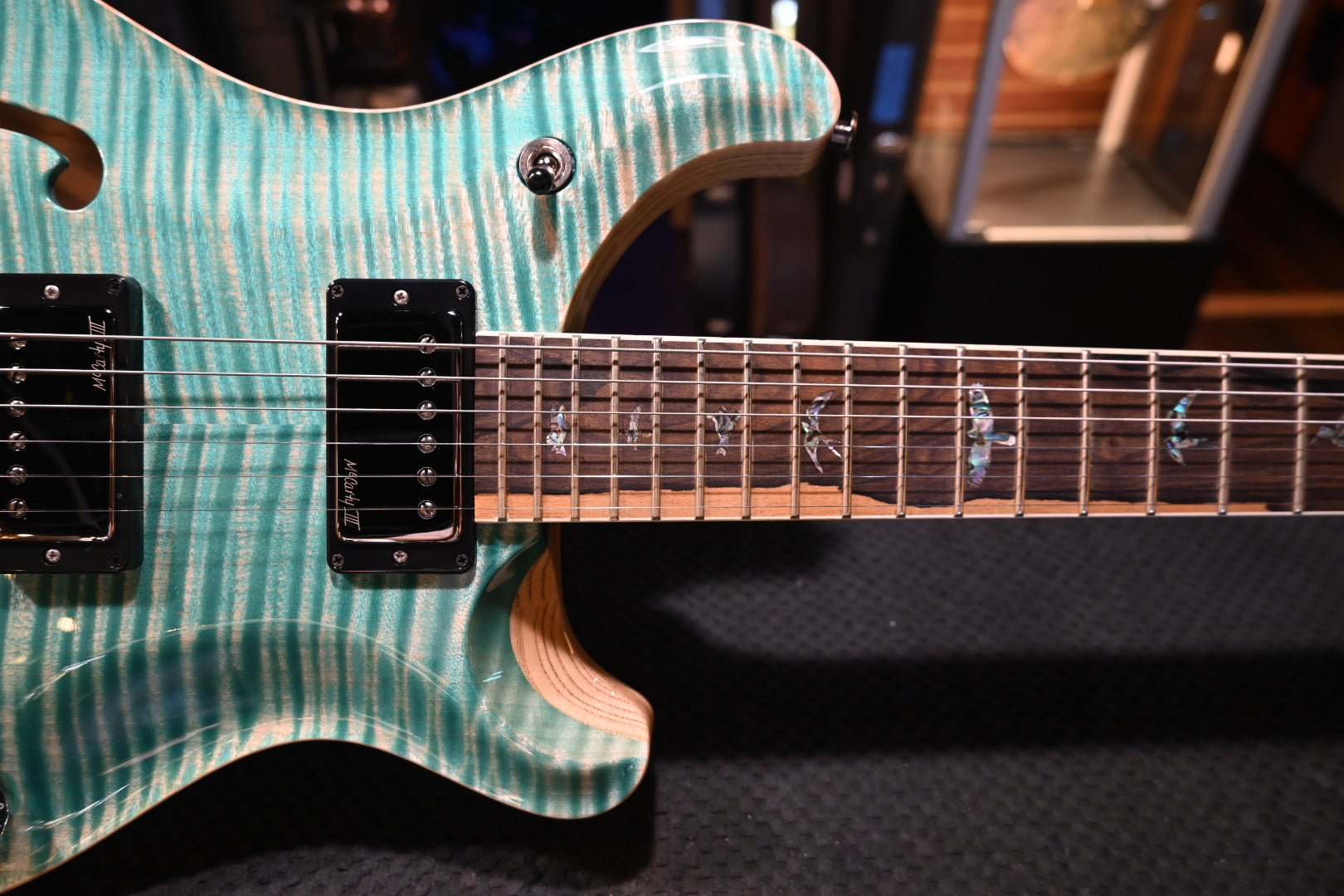 PRS Wood Library McCarty 594 Semi-Hollow Danville Music 35th Anniversary Artist Top - Bahamian Blue Guitar #8199 - Danville Music