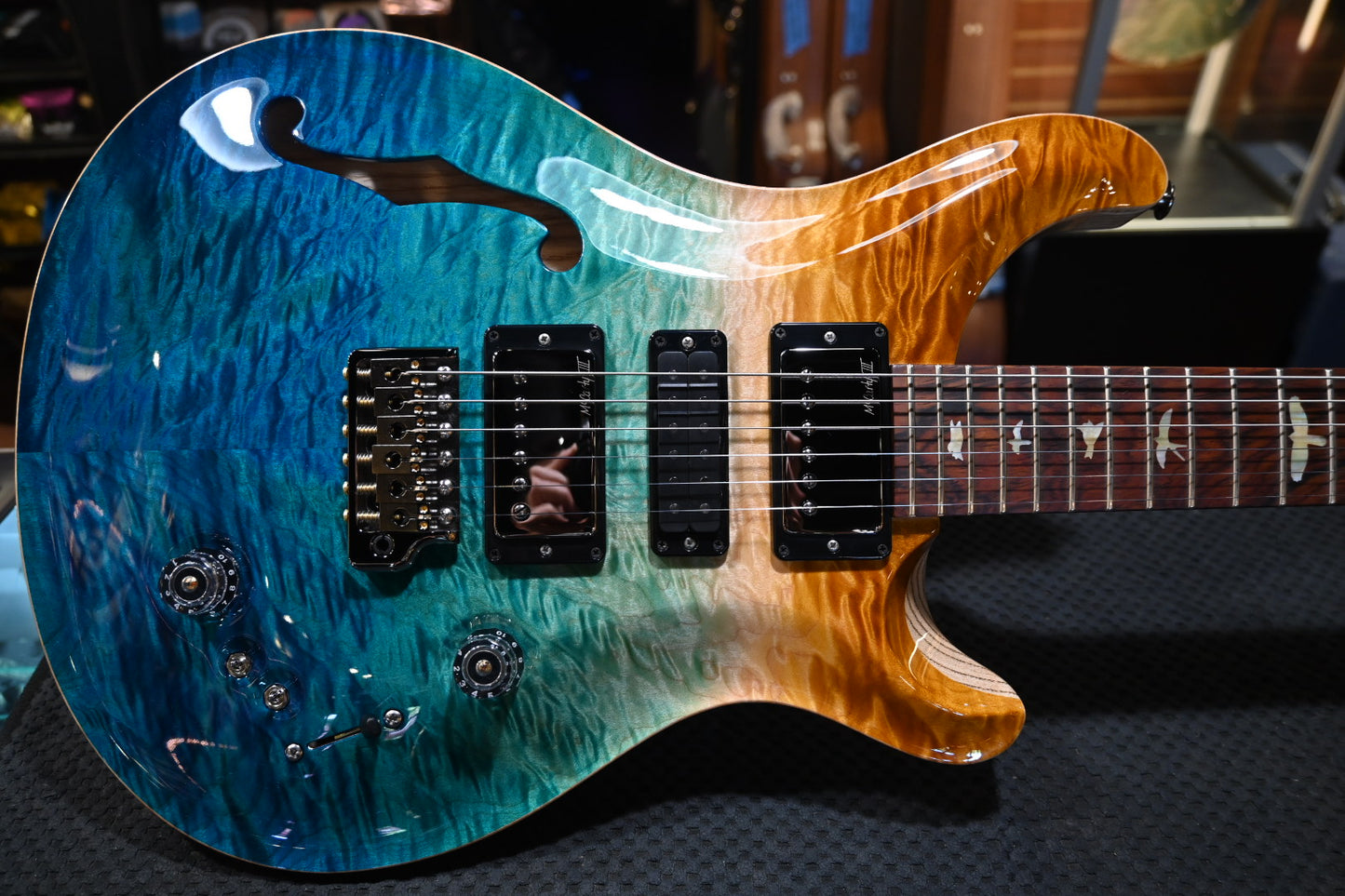 PRS Wood Library Special Semi-Hollow Danville Music 35th Anniversary Artist Top - Beach Fade Guitar #5865