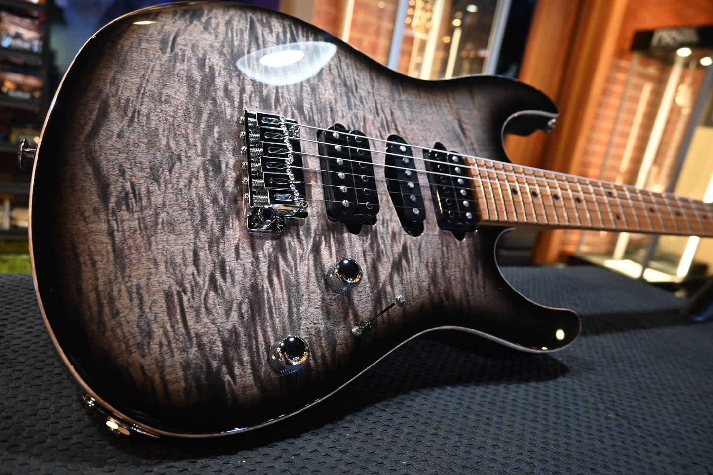 Suhr Modern Plus Roasted Maple - Trans Charcoal Burst Guitar #0468