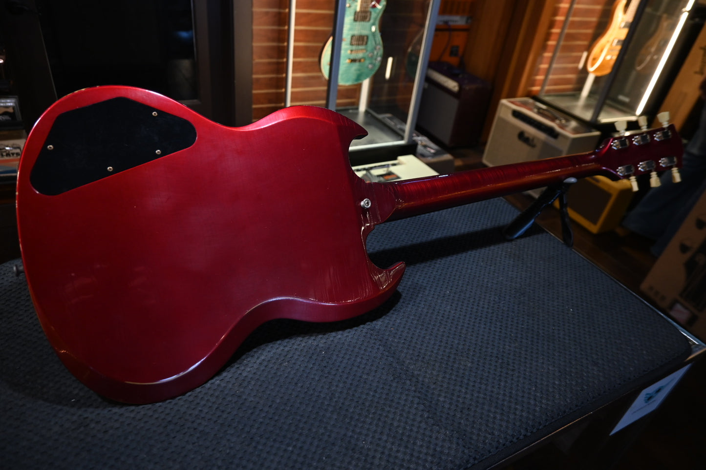 Gibson Custom Shop 1964 SG Standard Reissue Batwing Light Aged - Sparkling Burgundy Guitar #5704 - Danville Music