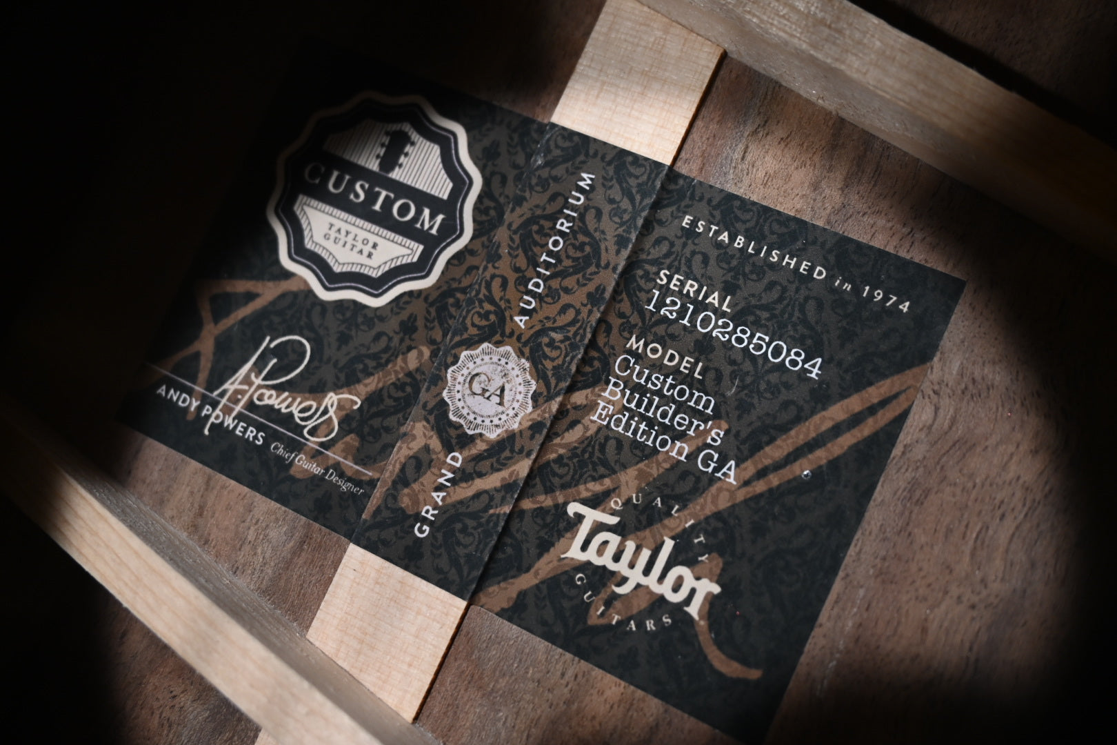 Taylor Custom GA Builder’s Edition Torrefied Spruce/AA Walnut - British Racing Green Metallic Guitar #5084 - Danville Music