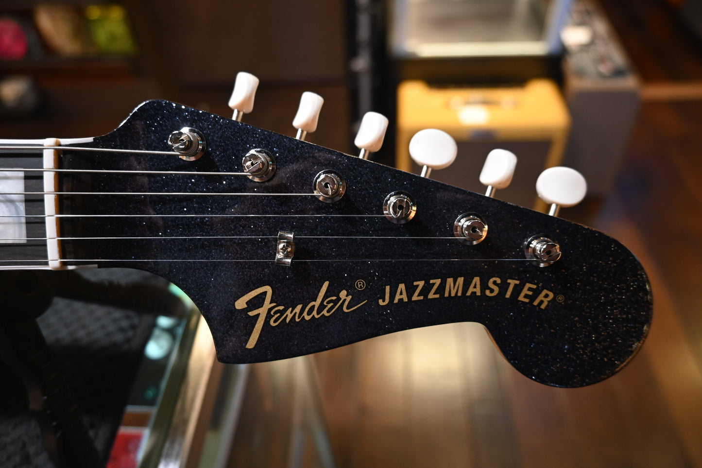 Fender LTD Foil Jazzmaster - Black Sparkle Guitar #6610 - Danville Music