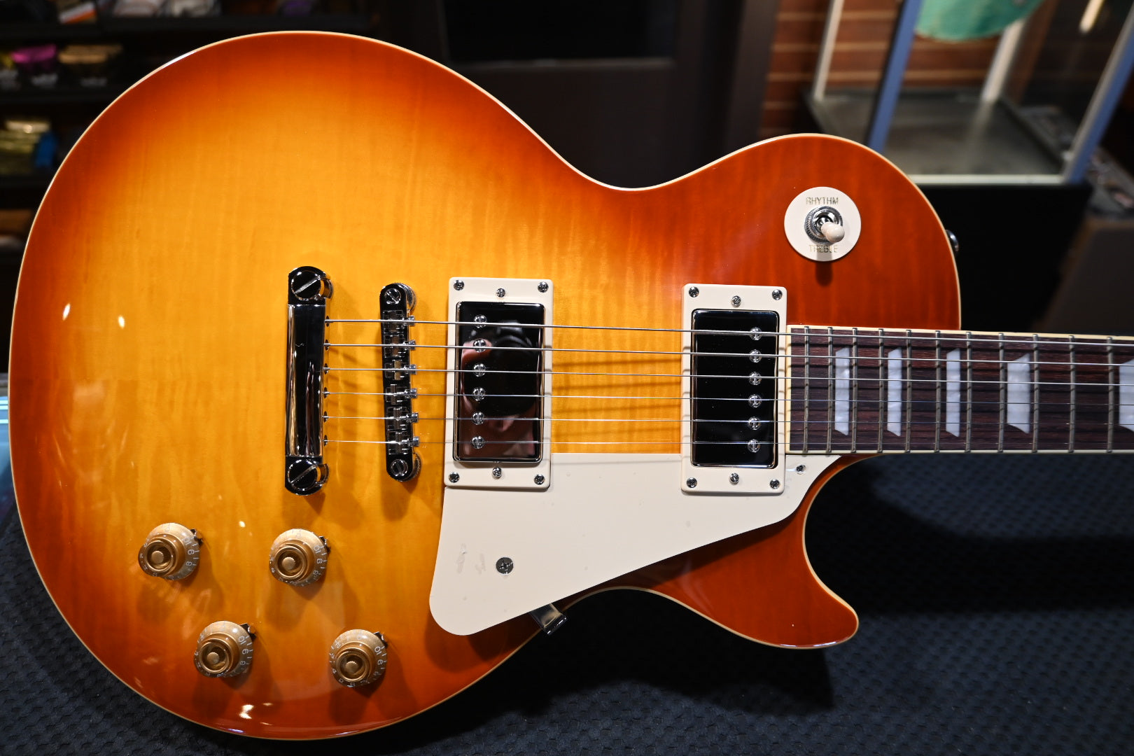 Epiphon Les Paul Standard ‘50s Figured - Washed Cherry Sunburst Guitar #3634 - Danville Music