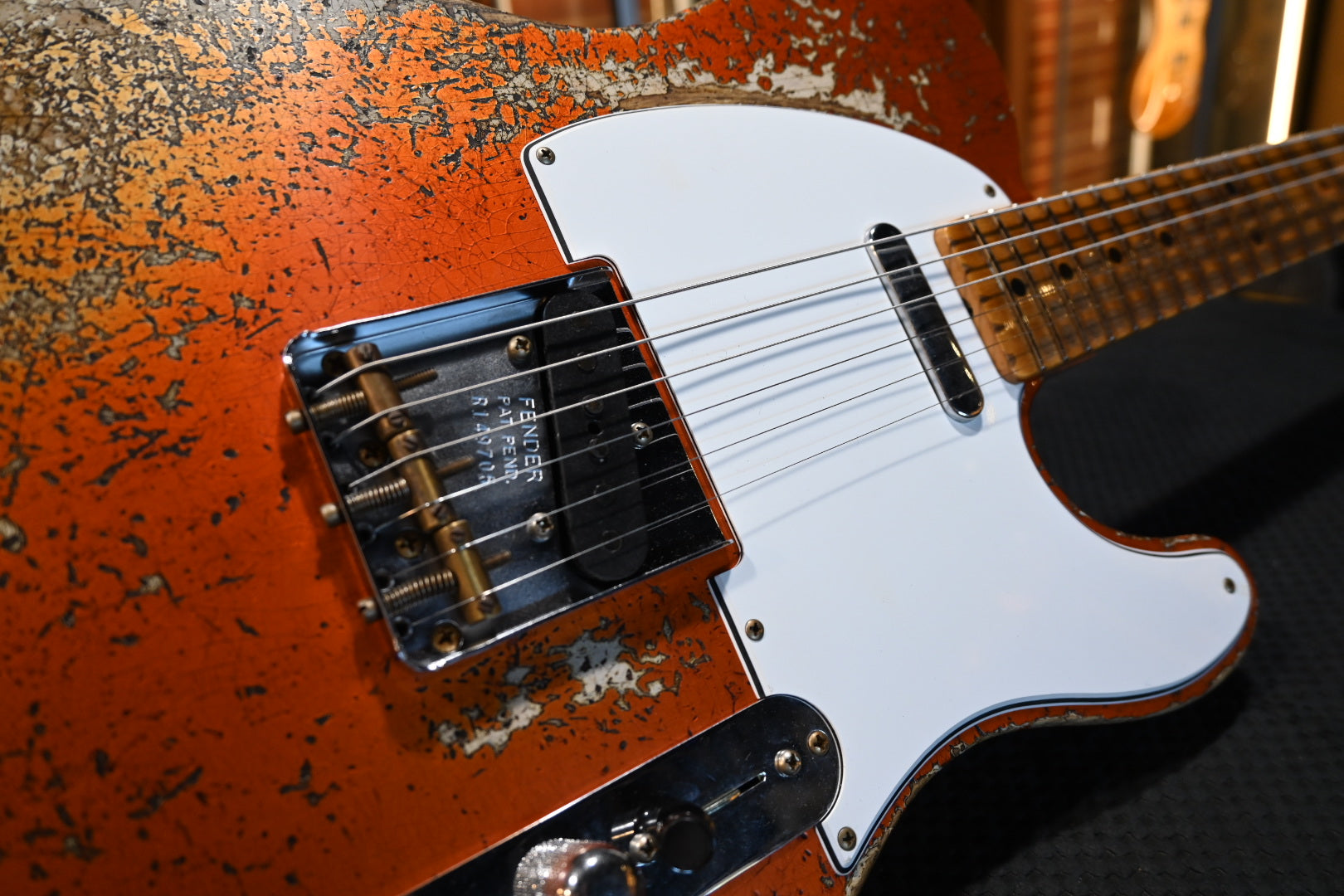 Fender Custom Shop 1952 Telecaster Super Heavy Relic - Faded Candy Tangerine Guitar #9705 - Danville Music