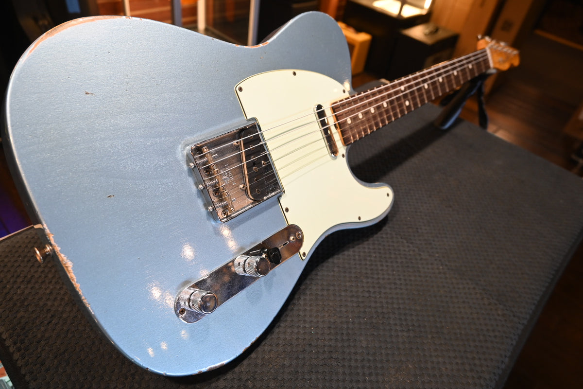 Fender Custom Shop 1963 Telecaster Relic 2015 Ice Blue Metallic Guitar fender-custom-shop-1963-telecaster-relic-2015-ice-blue-metallic-guitar
