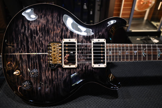 PRS Wood Library Santana Retro 10-Top Quilt 2023 - Charcoal Purple Burst Guitar #8830