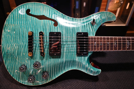 PRS Wood Library McCarty 594 Semi-Hollow Danville Music 35th Anniversary Artist Top - Bahamian Blue Guitar #8202