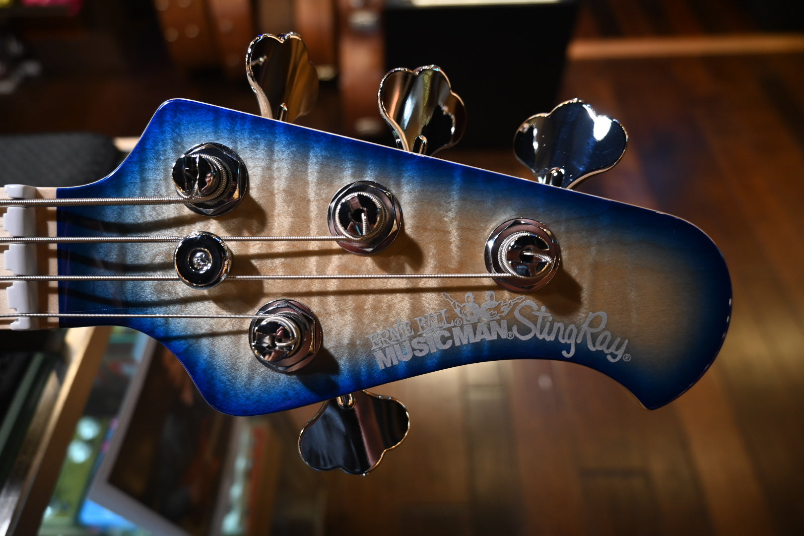 Music Man BFR StingRay Special H - Paua Blue Burst Guitar #3680 - Danville Music