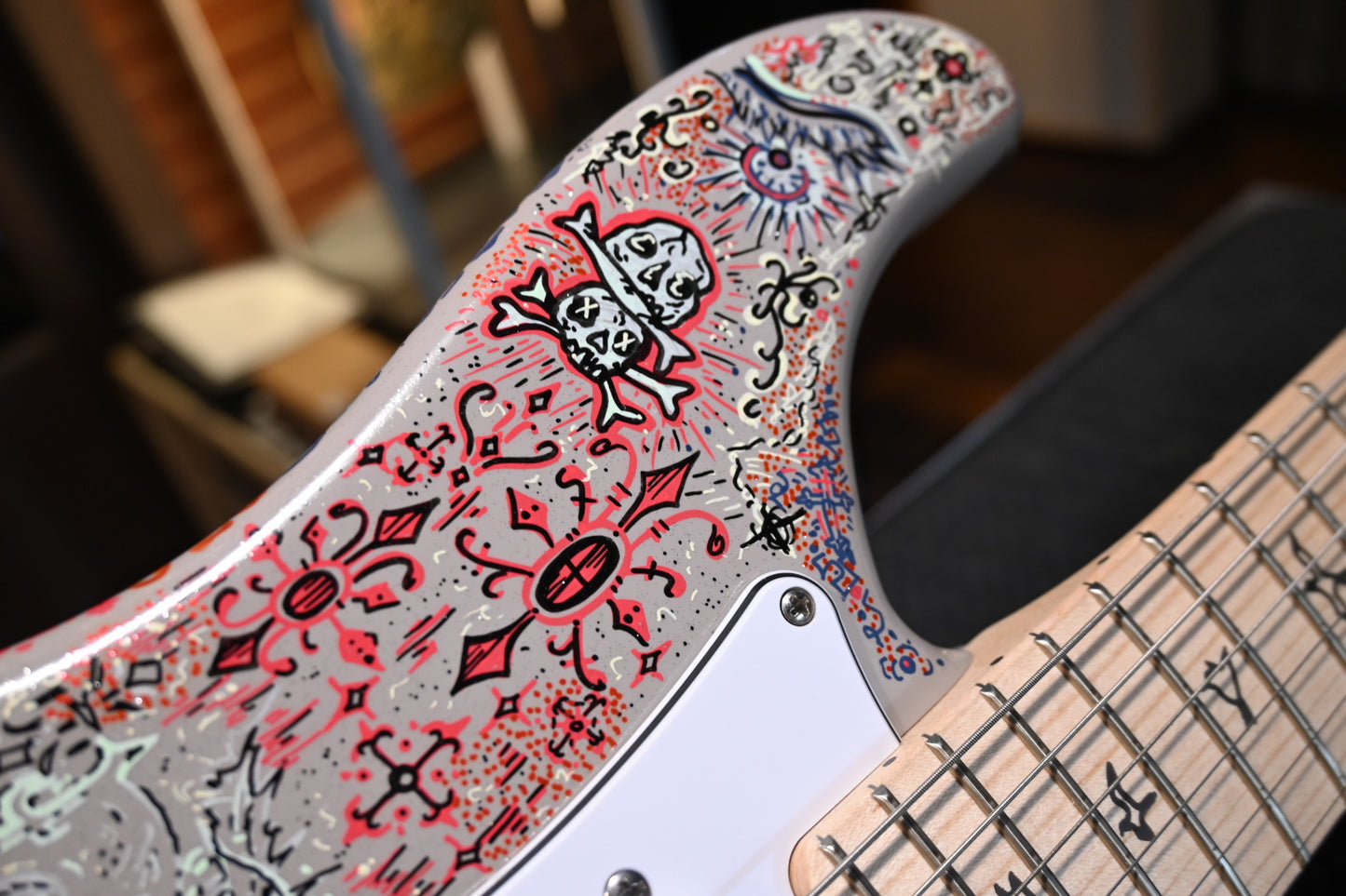 PRS Silver Sky Danville Music x Rosati “Skull Menagerie” 2026 - Moc Sand Satin Guitar #4866