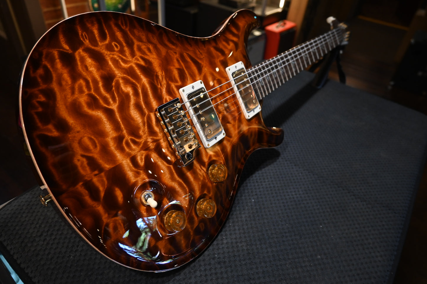 PRS Wood Library DGT 10-Top Quilt Brazilian Rosewood - Copperhead Burst Guitar #5539 - Danville Music