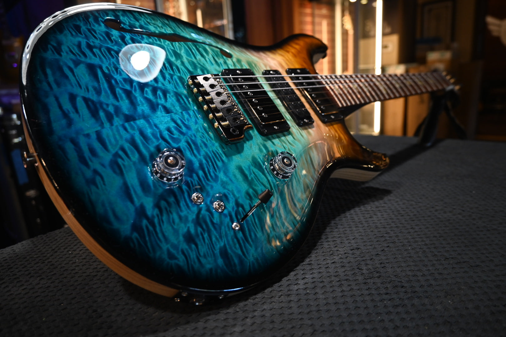 PRS Wood Library Special Semi-Hollow Danville Music 35th Anniversary Artist Top - Beach Fade Smokeburst Guitar #5860 - Danville Music