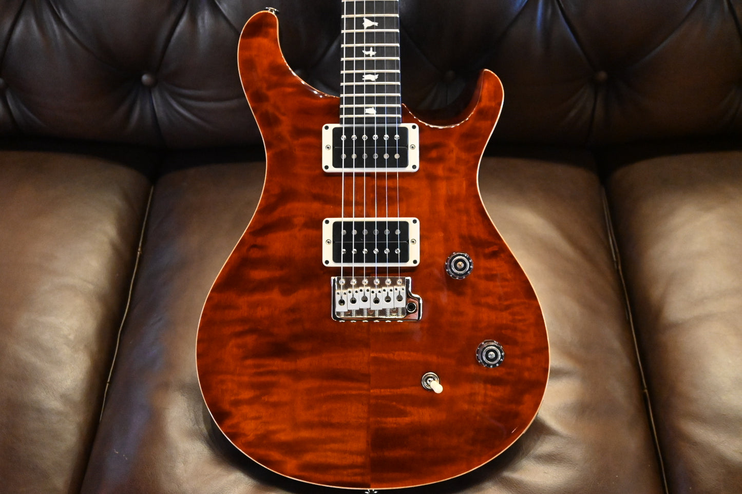 PRS Wood Library CE 24 Quilt - Tortoise Shell Guitar #7608 - Danville Music