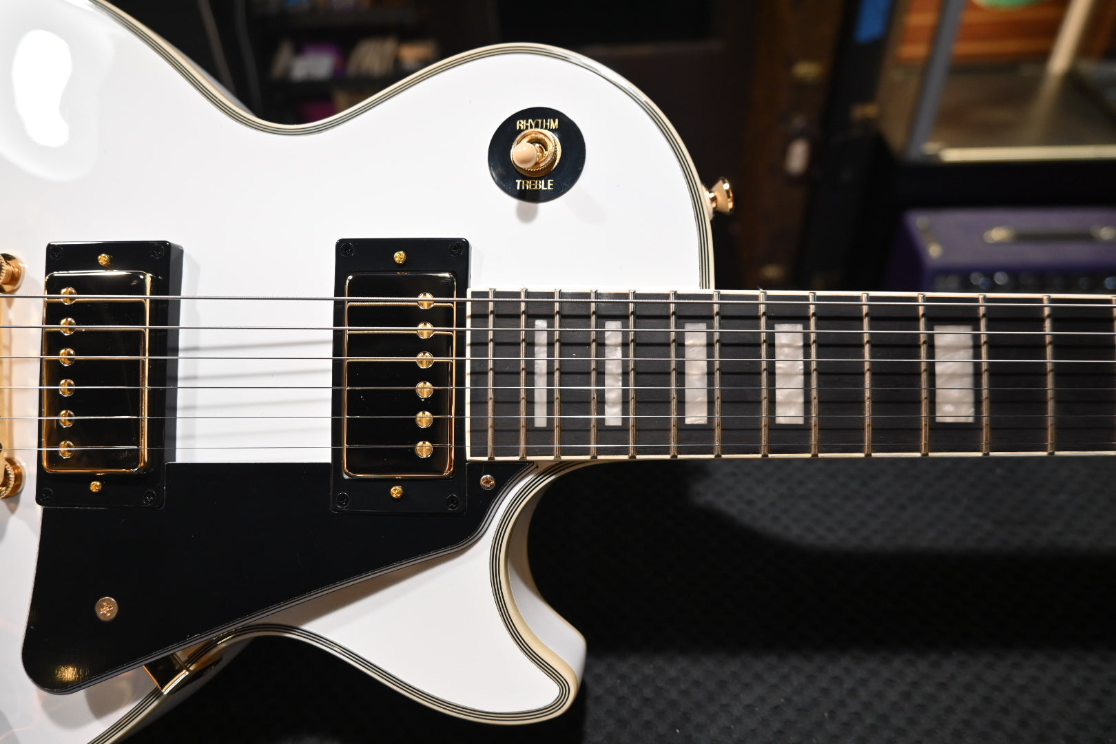 Epiphone Les Paul Custom - Alpine White Guitar #4167 - Danville Music