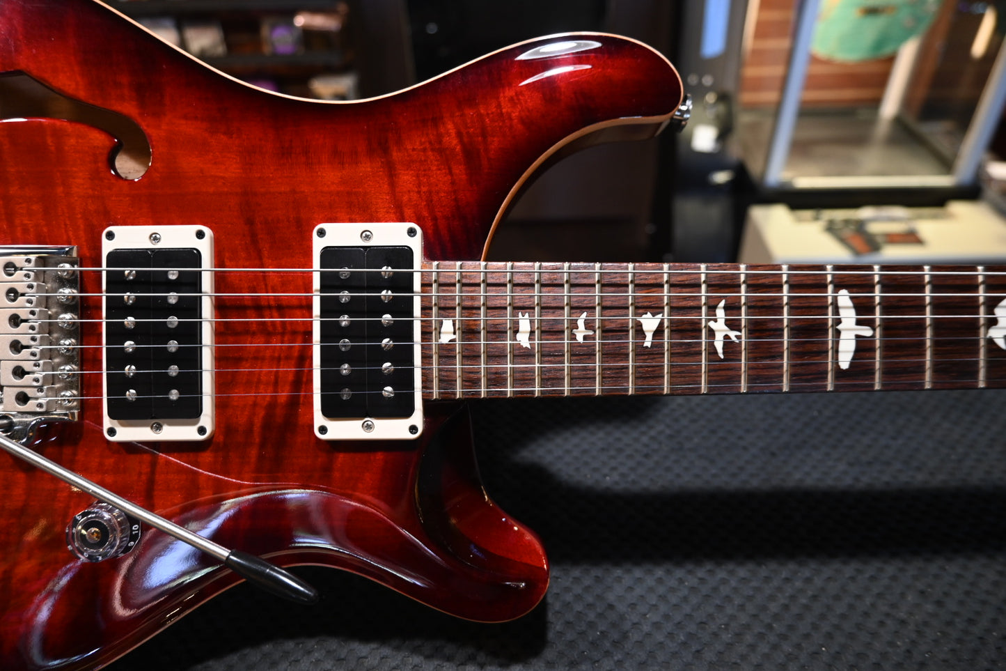PRS CE 24 Semi-Hollow 2021 - Fire Red Guitar #4767 - Danville Music