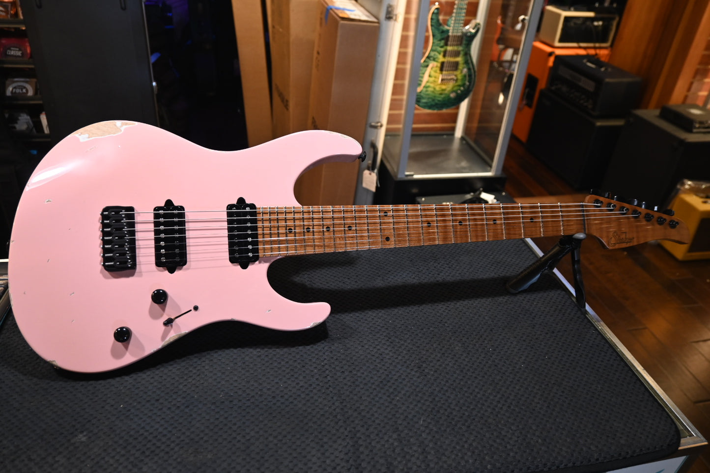 Suhr Custom Modern 7 Antique - Shell Pink Guitar #3351