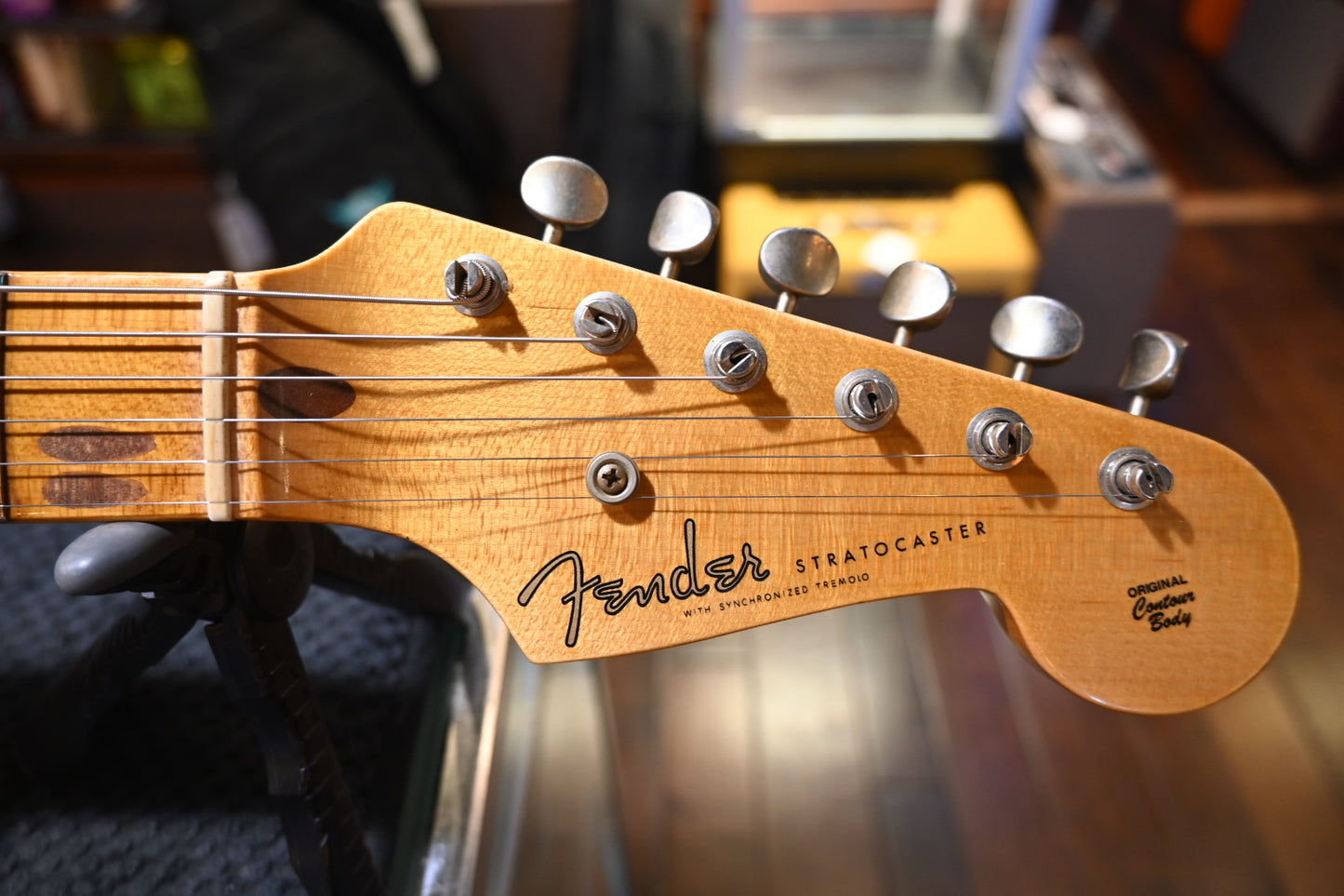 Fender Custom Shop 1955 Stratocaster Journeyman 2025 - Black Guitar #5969 - Danville Music