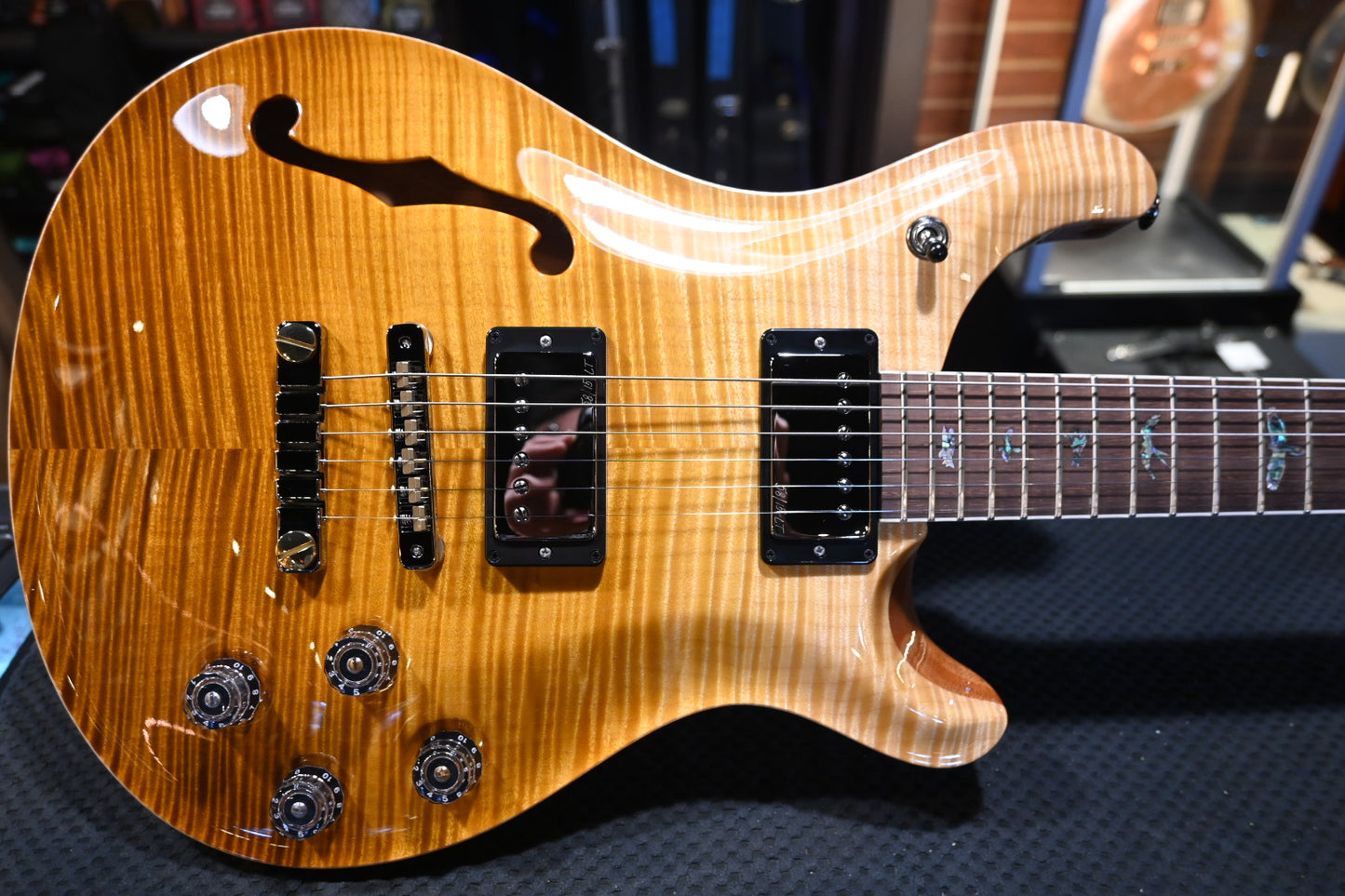 PRS Wood Library McCarty 594 Semi-Hollow Danville Music 35th Anniversary Artist Grade - Gold Storm Fade Guitar #2870