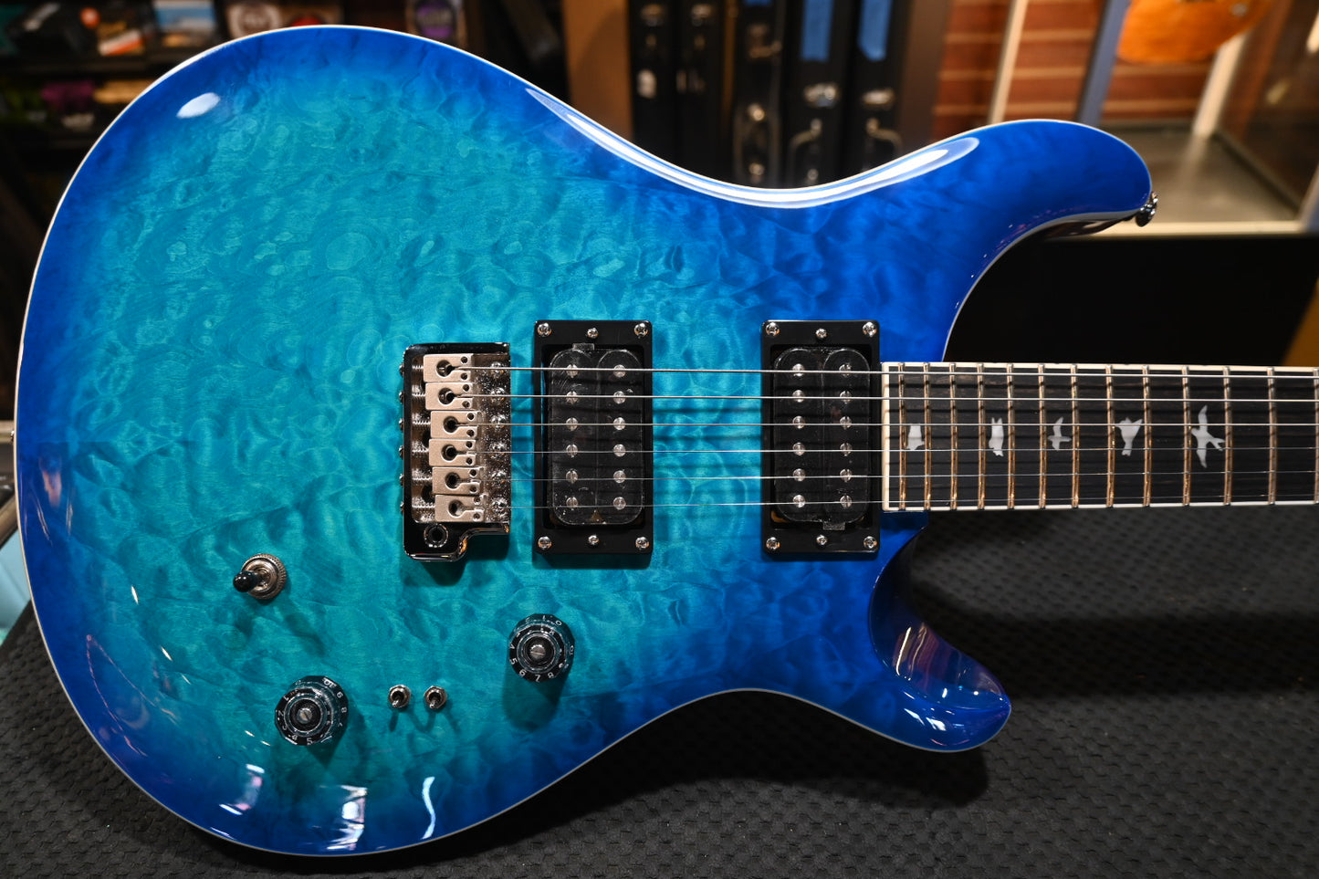 PRS SE Custom 24-08 Quilt - Lake Blue Guitar #1184