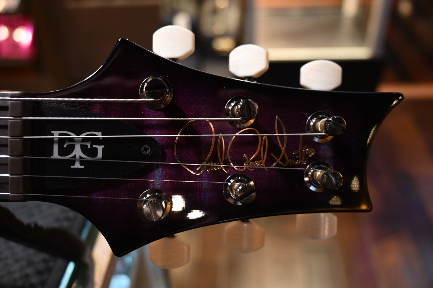 PRS Wood Library DGT 10-Top Ebony - Violet Smokewrap Burst Guitar #2557