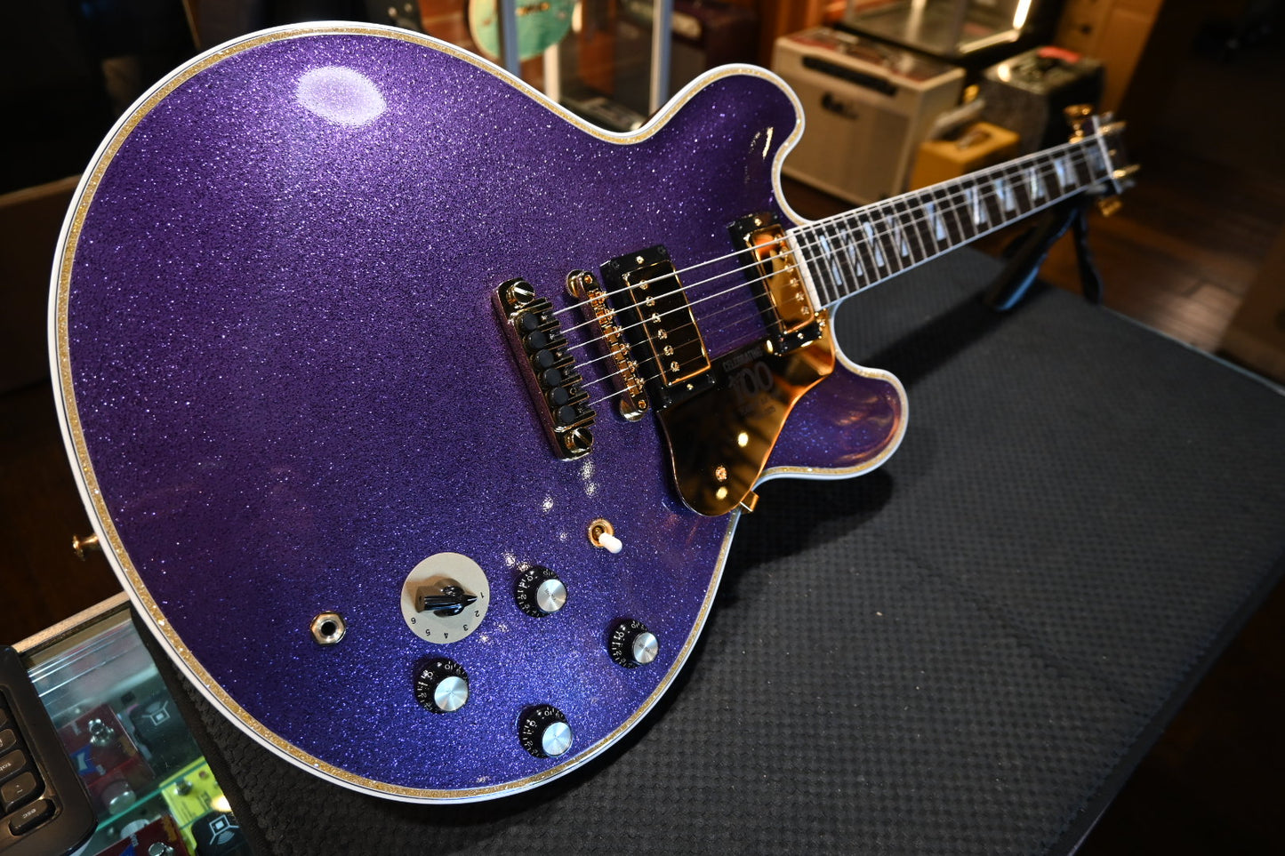 Gibson Custom Shop B.B. King Lucille Legacy One-of-a-Kind - Purple Sparkle Guitar #2889 - Danville Music