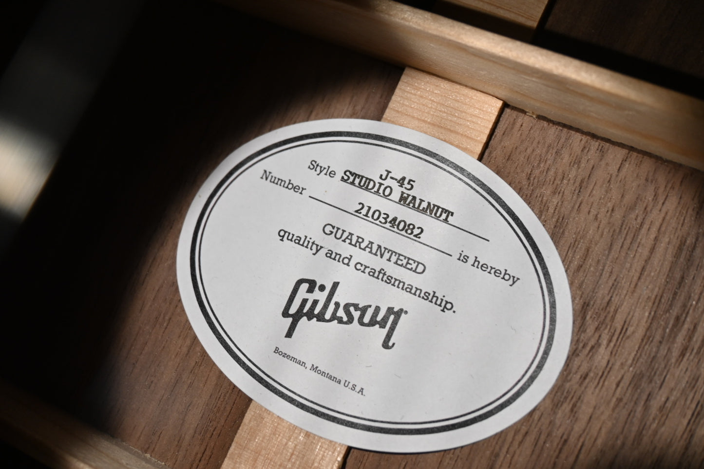 Gibson J-45 Studio Walnut 2024 #4082 Guitar - Danville Music