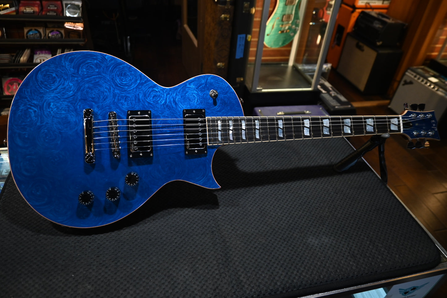 ESP Eclipse USA 2025 - Galaxy Blue Marble Guitar #5222 - Danville Music