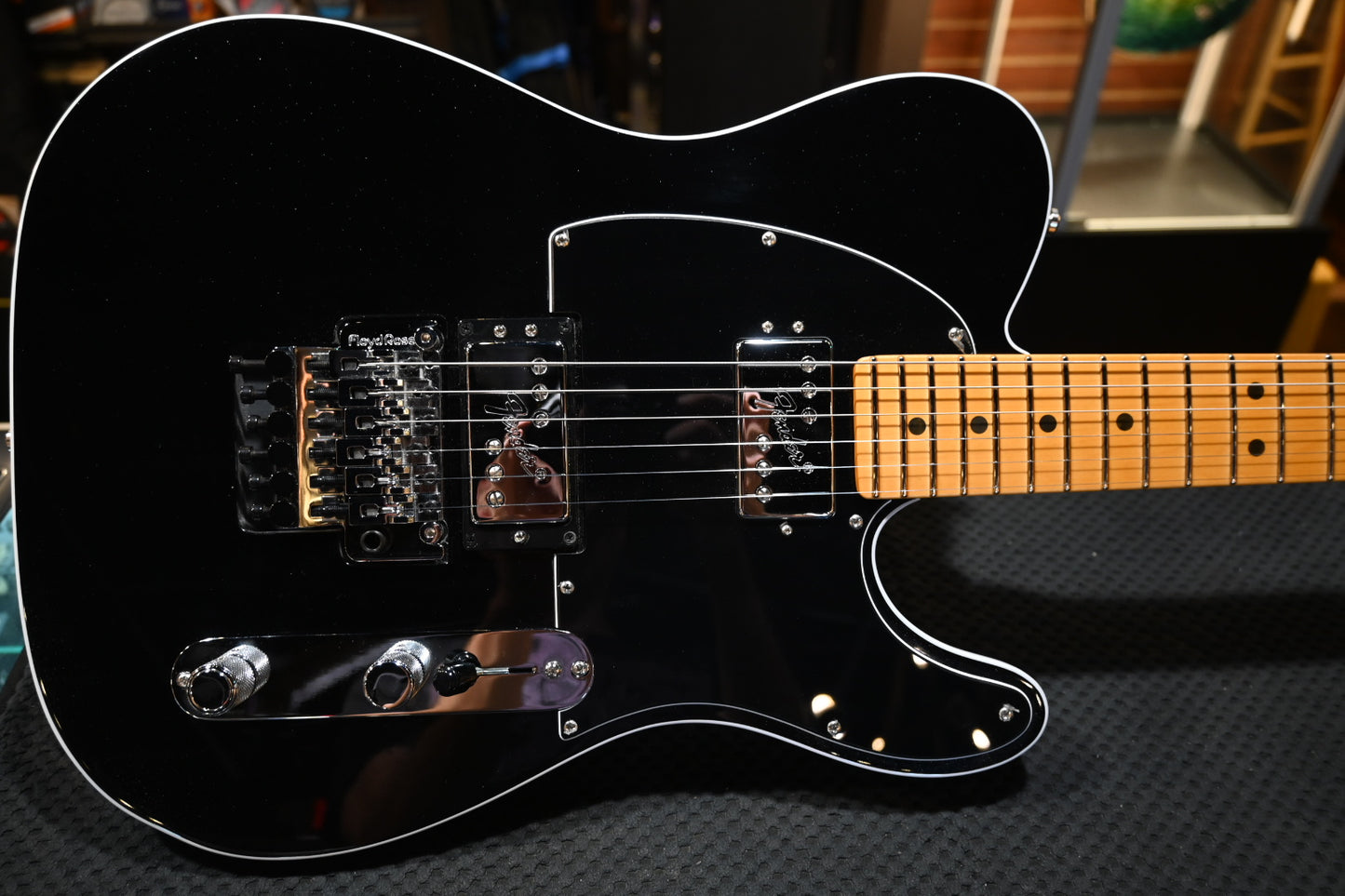 Fender American Ultra Luxe Telecaster Floyd 2023 - Mystic Black Guitar #2790