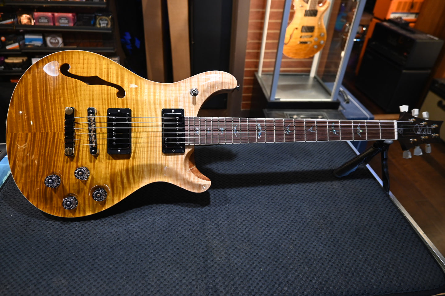 PRS Wood Library McCarty 594 Semi-Hollow Danville Music 35th Anniversary Artist Top - Gold Storm Fade Guitar #2869