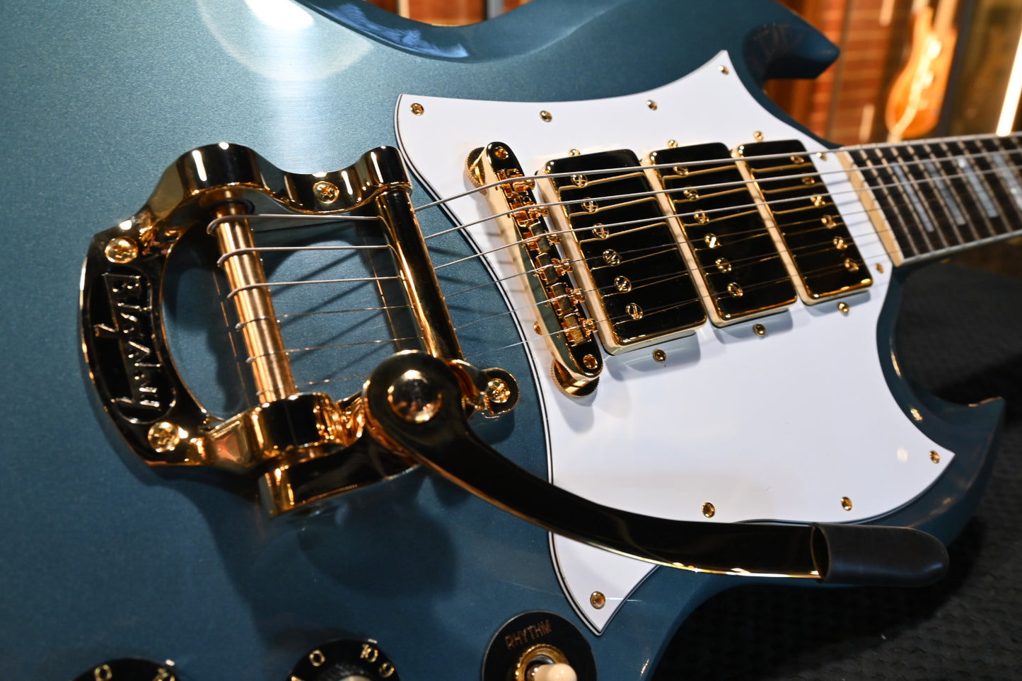 Gibson Custom Shop 1963 Les Paul SG Custom 3-Pickup Bigsby VOS “Hendrix” PSL - Pelham Blue Guitar #4363