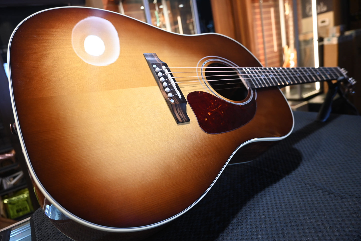 Gibson Custom Shop J-45 Koa Carpathian Spruce - Honeyburst Guitar #5086