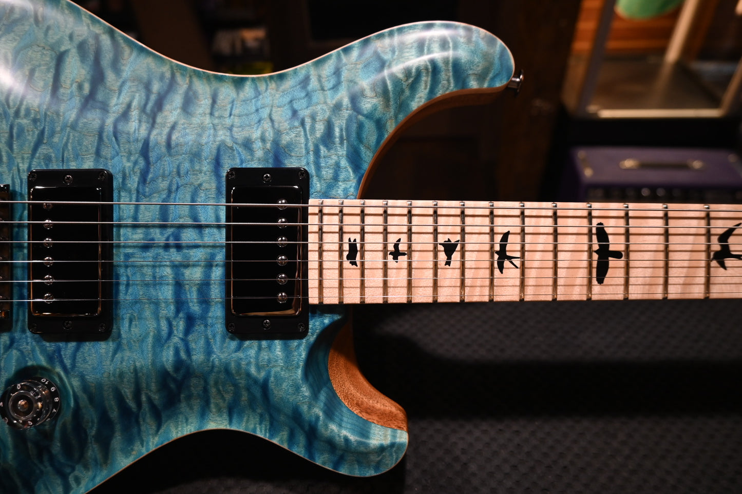 PRS Wood Library DGT 10-Top Quilt - Aquableux Satin Guitar #7758