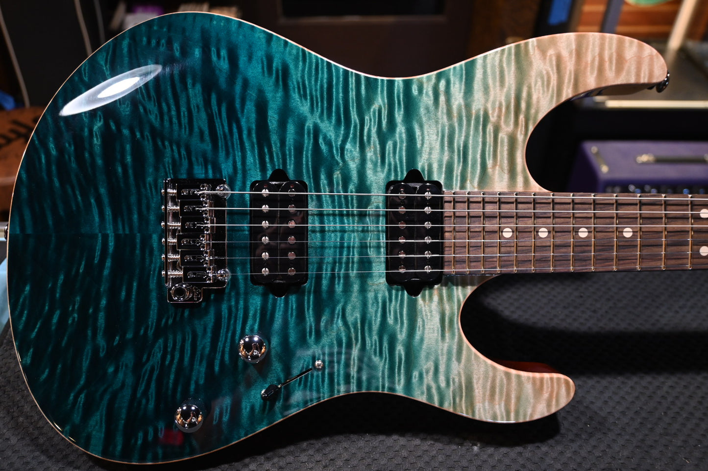Suhr Modern Set Neck Limited Edition - Teal Fade Guitar #7147 - Danville Music