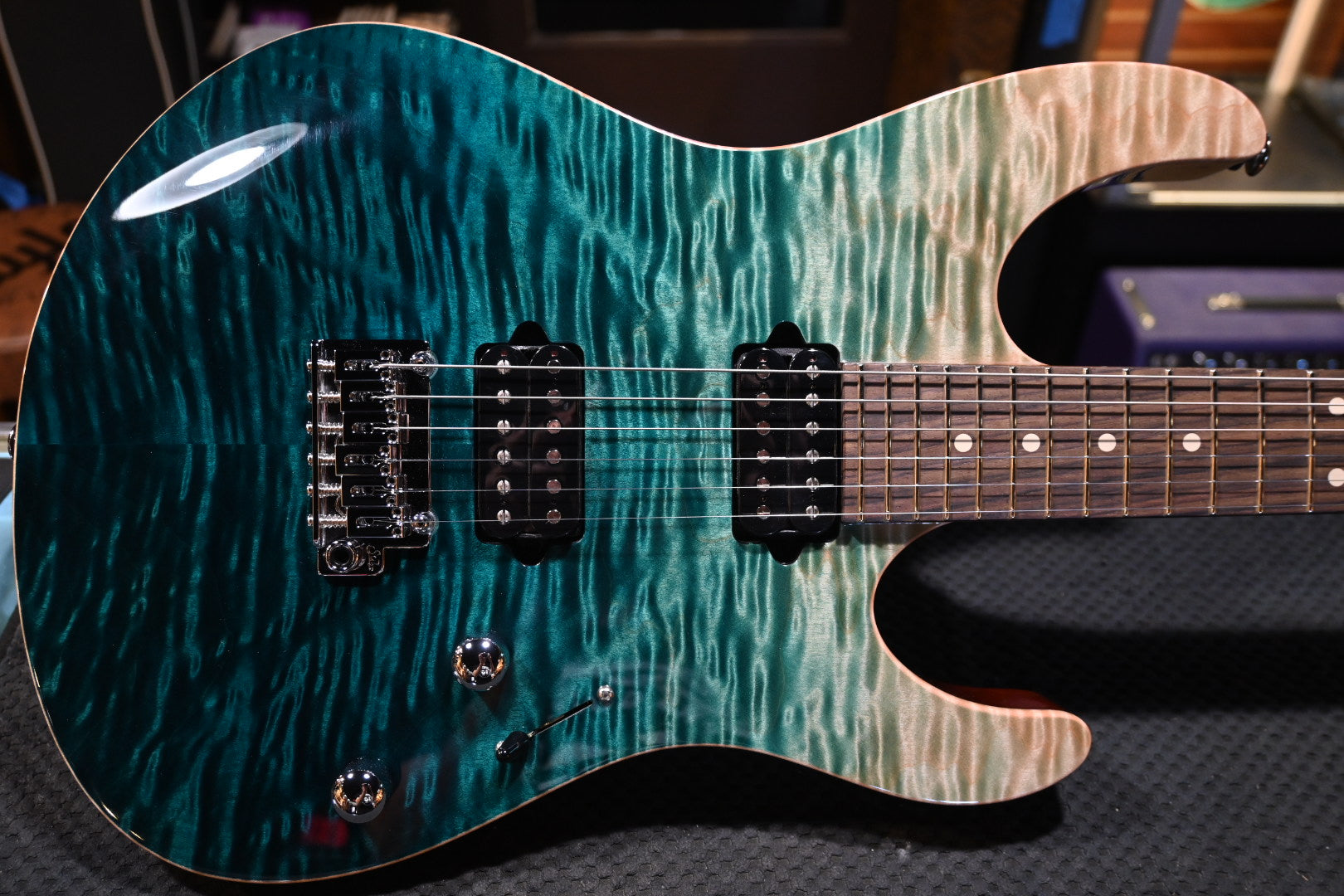 Suhr Modern Set Neck Limited Edition - Teal Fade Guitar #7147 - Danville Music