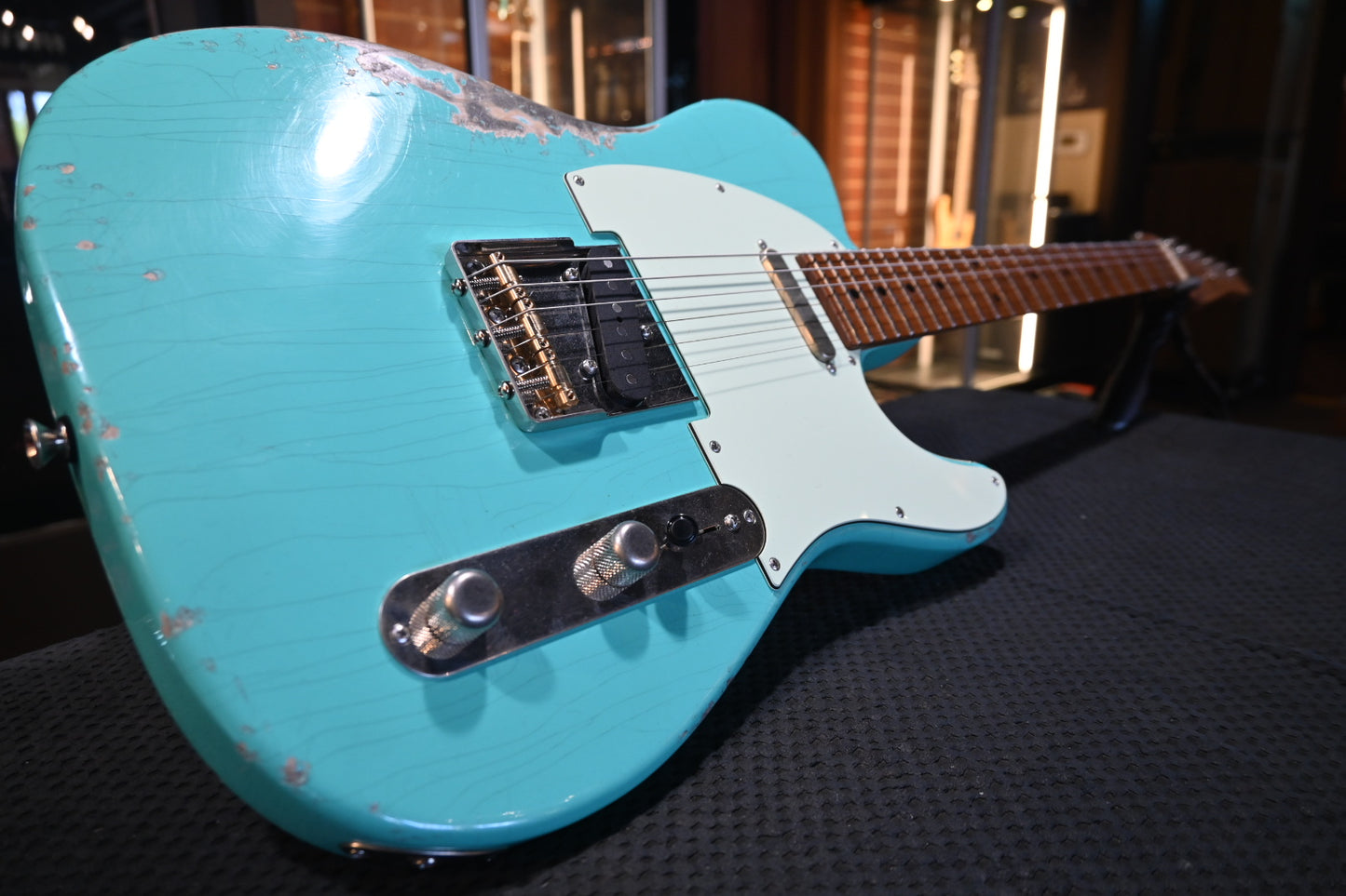 Tom Anderson T Icon In-Distress - Seafoam Green Guitar #725N - Danville Music