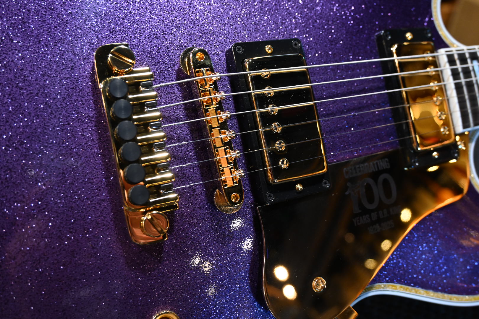 Gibson Custom Shop B.B. King Lucille Legacy One-of-a-Kind - Purple Sparkle Guitar #2889 - Danville Music