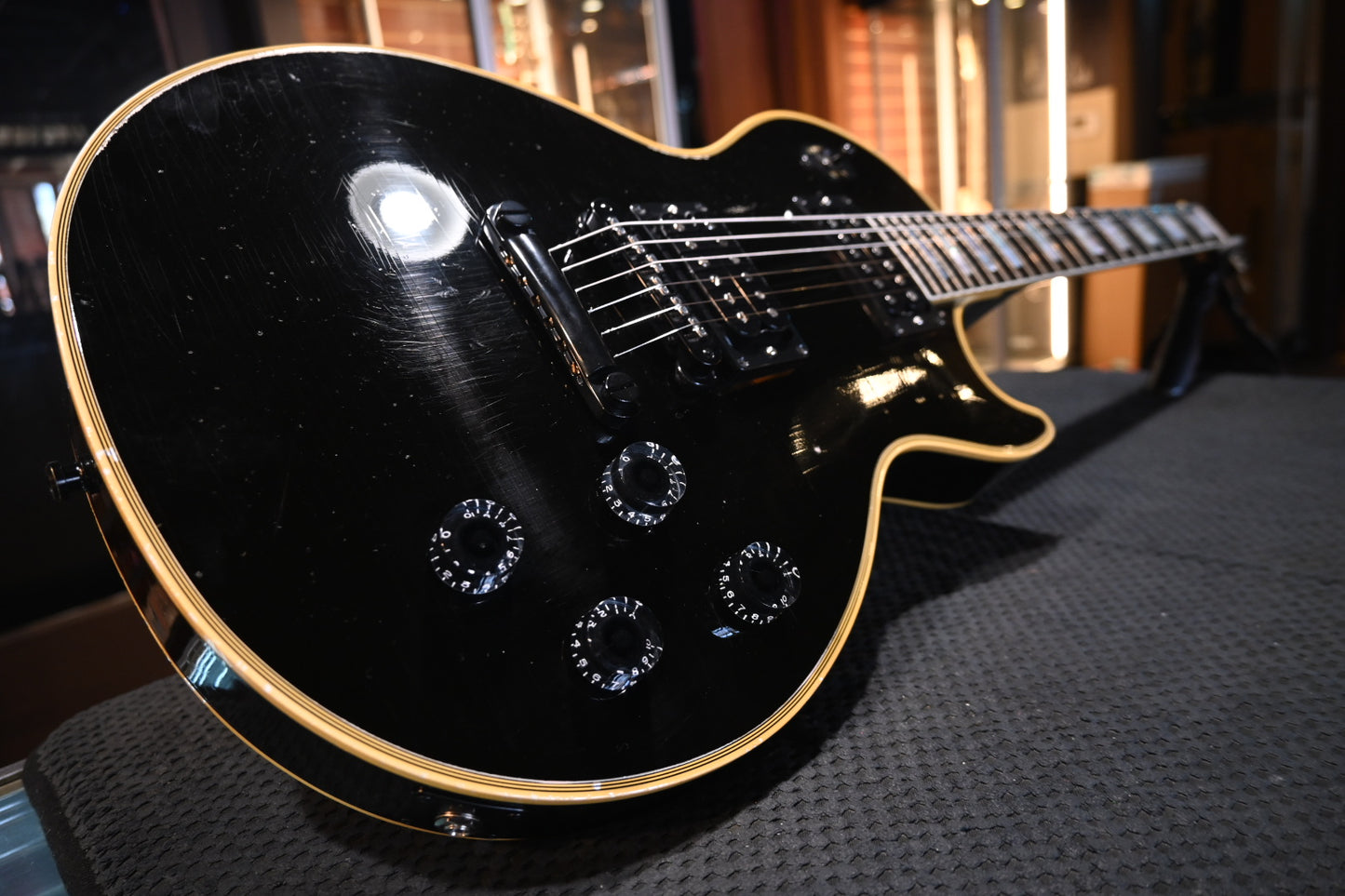 Gibson Custom Shop Kirk Hammett 1989 Les Paul Custom Murphy Lab Aged Nitro 2024 - Ebony Guitar #KH114 - Danville Music