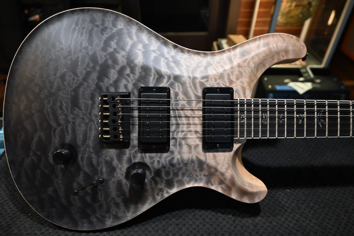 PRS Wood Library Holcomb 10-Top Quilt - Gray Black Fade Guitar #0526