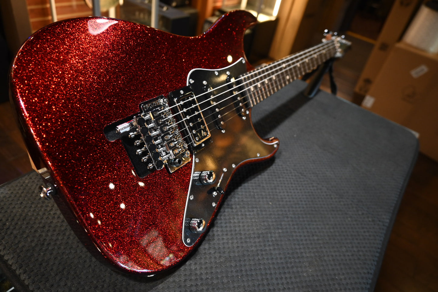 Suhr Pete Thorn Signature Series Custom HSS - Red Sparkle Guitar #9356 - Danville Music