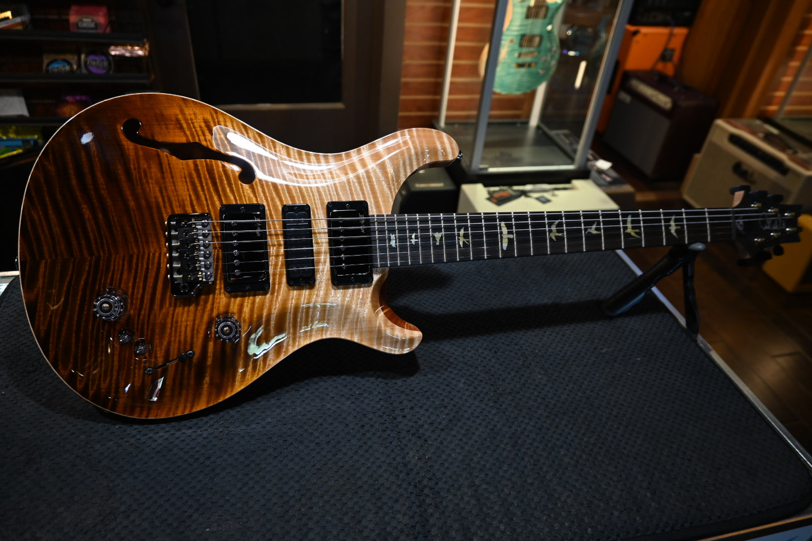 PRS Wood Library Special Semi-Hollow Danville Music 35th Anniversary Artist Top - Sandstorm Fade Guitar #6050 - Danville Music