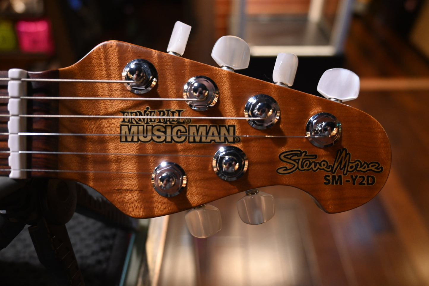 Music Man BFR Steve Morse Y2D - Jade Burl Guitar #0878 - Danville Music