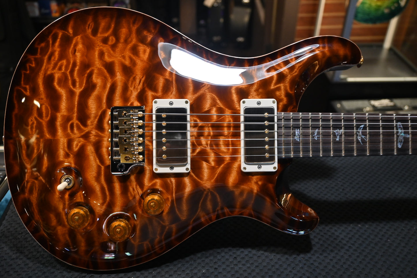 PRS Wood Library DGT 10-Top Quilt Brazilian Rosewood - Copperhead Burst Guitar #5539 - Danville Music