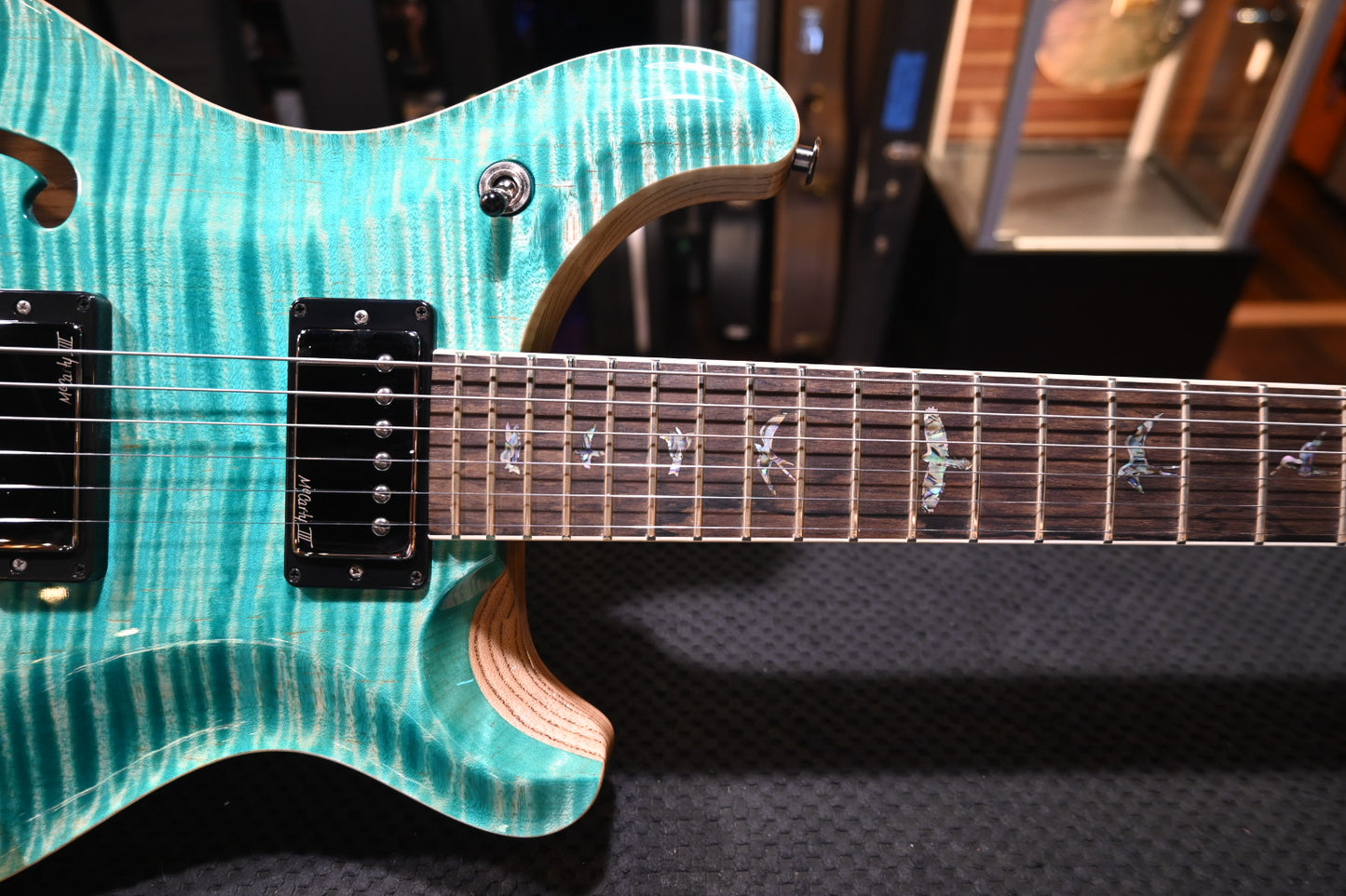 PRS Wood Library McCarty 594 Semi-Hollow Danville Music 35th Anniversary Artist Top - Bahamian Blue Guitar #8197