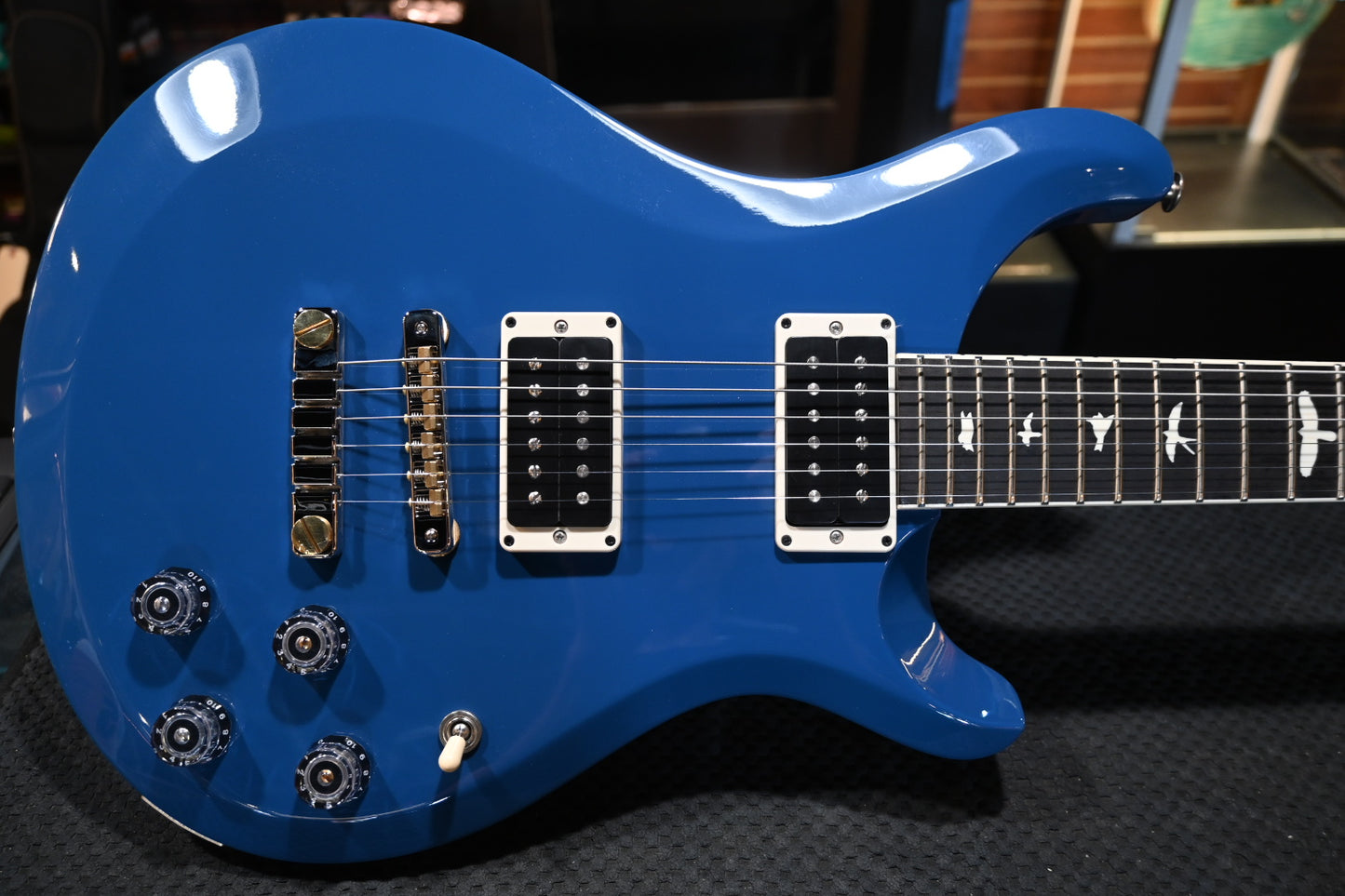 PRS Wood Library S2 McCarty 594 Thinline 85/15s and Ebony Board - Space Blue Guitar #5487 - Danville Music