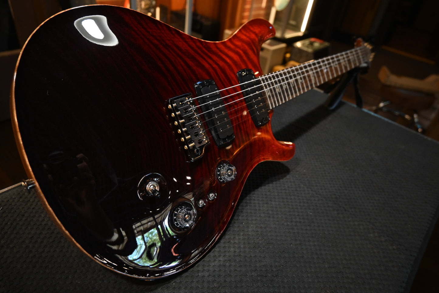 PRS Custom 24-08 Mango Limited Edition - Fire Red to Grey Black Fade Guitar #4078