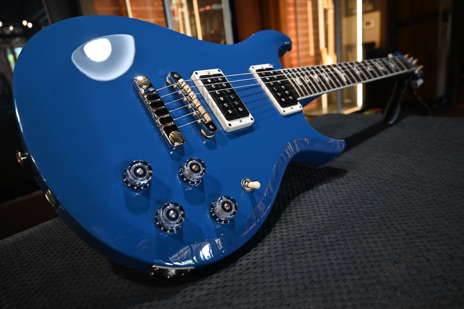 PRS Wood Library S2 McCarty 594 Thinline 85/15s and Ebony Board - Space Blue Guitar #5487 - Danville Music