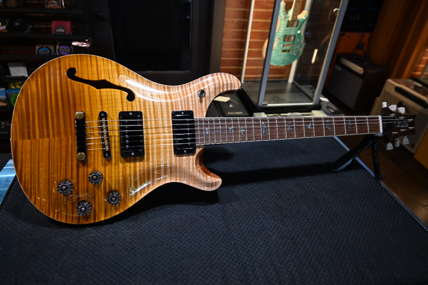 PRS Wood Library McCarty 594 Semi-Hollow Danville Music 35th Anniversary Artist Top 2024 - Gold Storm Fade Guitar #2877 - Danville Music